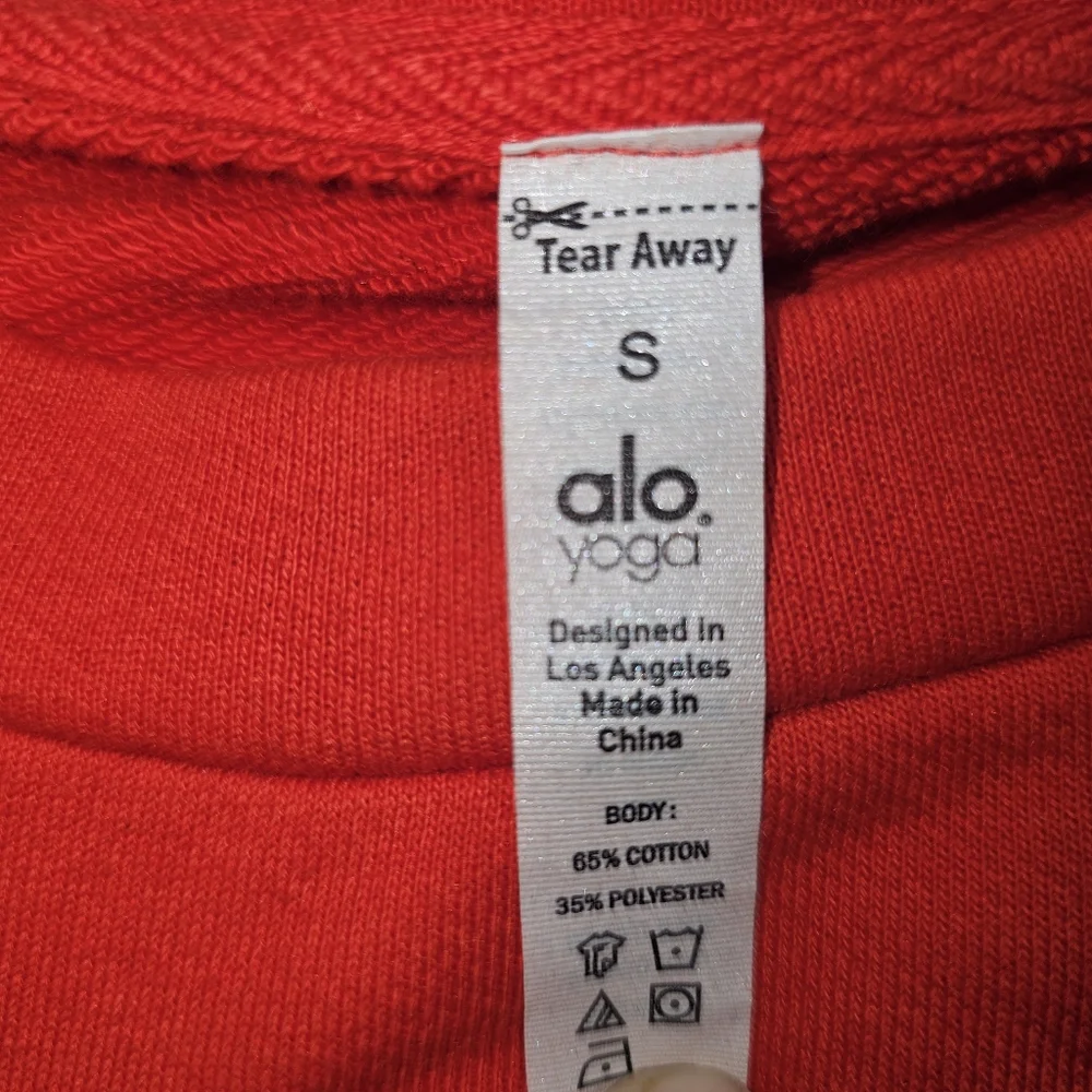 Alo Yoga Suspension Pullover Lace Up Sweater - Cherry Red Size S